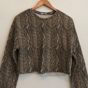Snakeskin Zara Cropped Sweater-like new